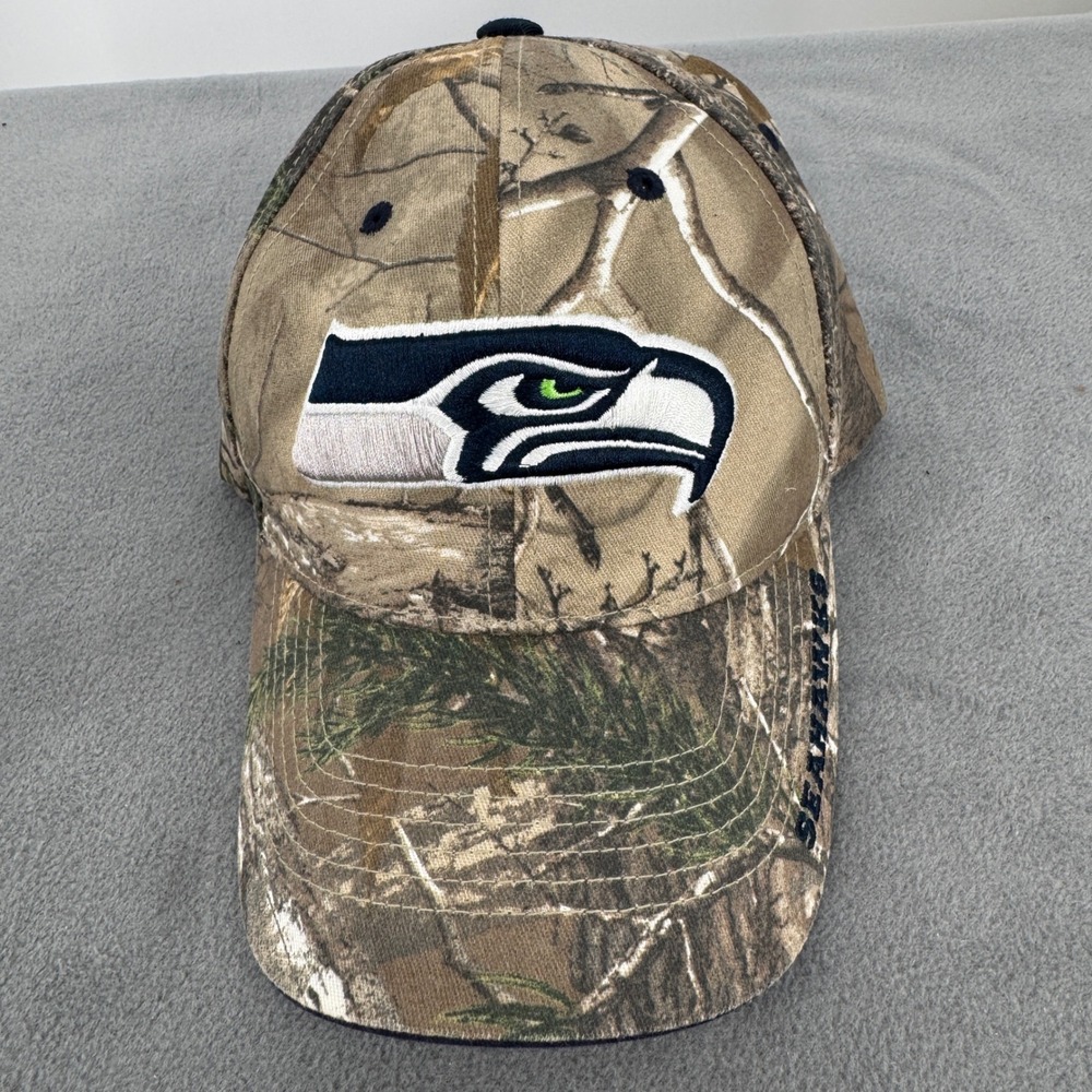 Seattle Seahawks NFL Realtree Xtra Camo Adjustable Hat Cap OSFM